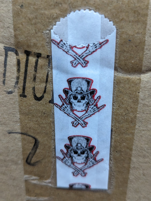 Vellum Glassine Stamp Wax Paper Envelope Bags- SKULL ROCKER
