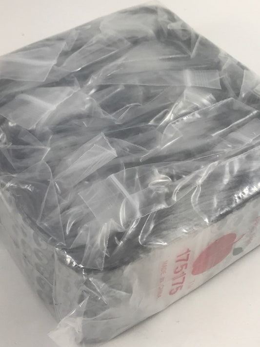 Original Apple Bags resealable bags featuring TaiJi/Yin Yang design, 1.75 x 1.75 inches, ideal for packaging or storage.