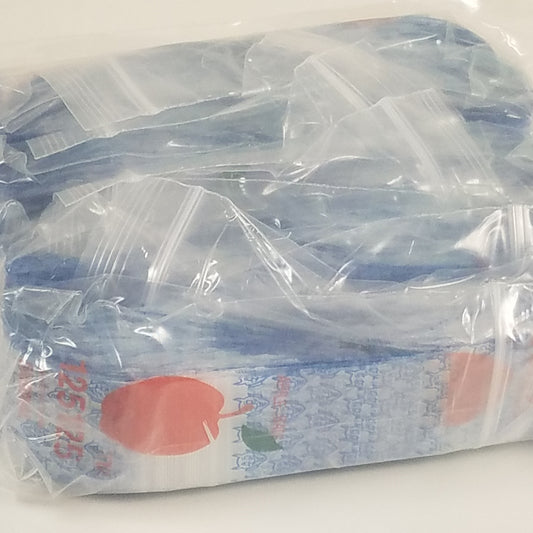Blue Devil Original Apple Bags, 1.25x1.25 inches resealable bags, transparent with blue design, ideal for storage and organization.