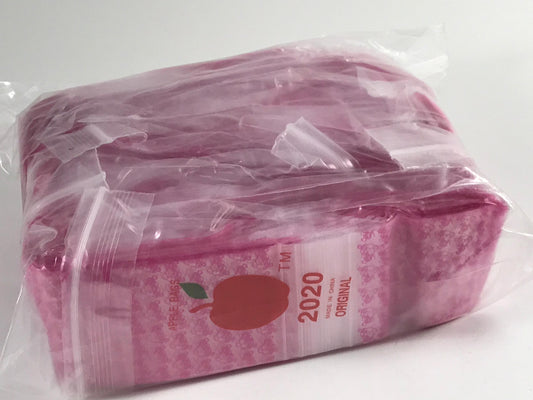 Pink Panther resealable bags by Original Apple Bags, 2x2 inches, perfect for packaging or storage.