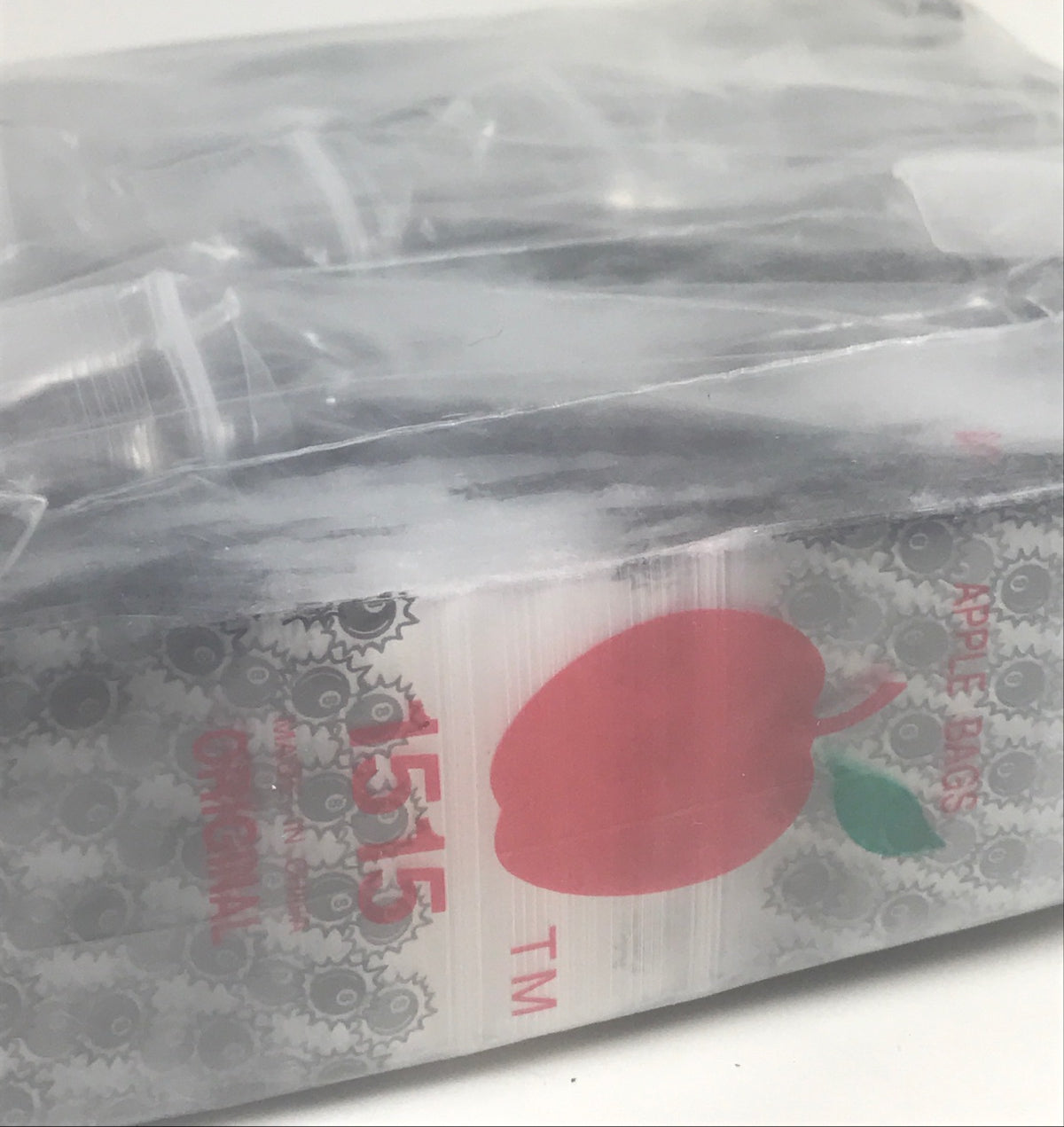 Set of eight 1.5x1.5-inch resealable Apple Bags featuring 8 Ball design from Original Apple Bags collection.