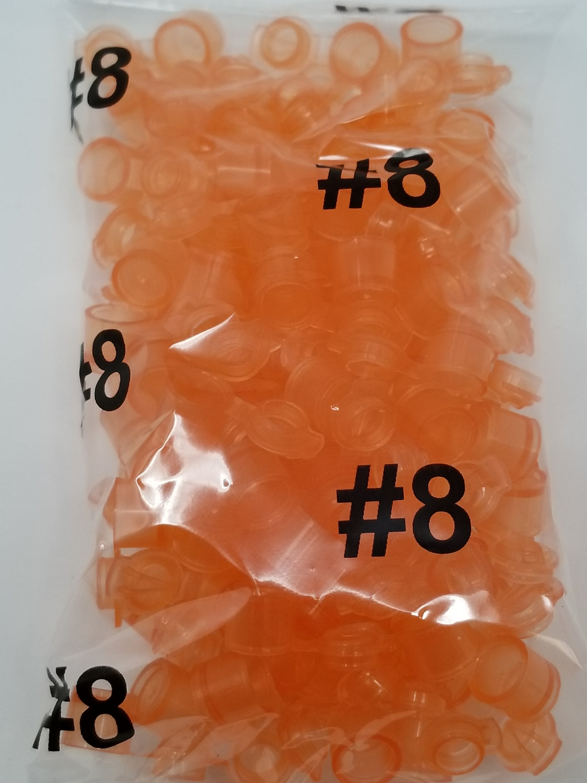 Set of 100 King Sting Products mini pop top trash cans, small plastic bottles with pop top lids, compact and lightweight.