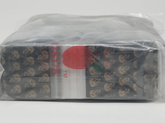 Resealable Original Apple Bags with skull design, 1.75 x 1.75 inches, ideal for storing small items or snacks.