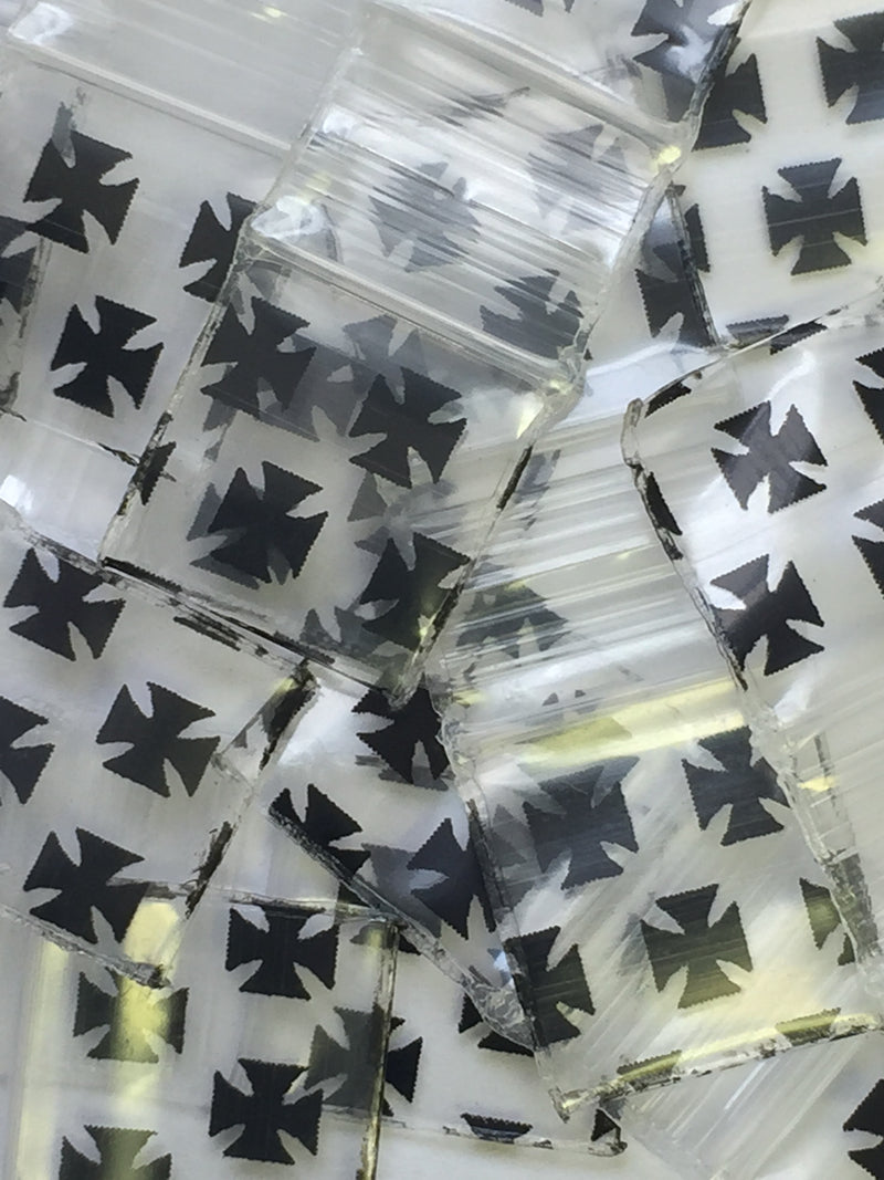 Size 1212 original Apple bags by The Baggie Store, 1/2" x 1/2" dimensions, shown in the image with clear packaging details.