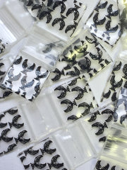 Size 1212 original Apple bags from The Baggie Store, measuring 1/2" x 1/2", with a clear view of the bag material and dimensions.