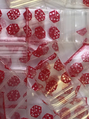 Original Apple Bags size 1212 from The Baggie Store, featuring 1/2" x 1/2" dimensions in red color with a clear view of the bags.