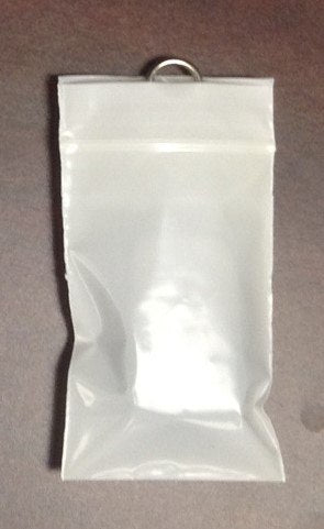 White 2x3-inch resealable bags from Original Apple Bags, designed for secure storage and packaging.