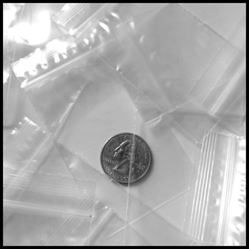 Clear 2x3-inch resealable bags from Original Apple Bags, perfect for packaging and storage of small items.