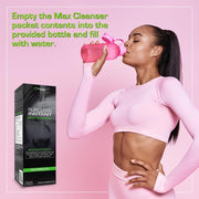 Wellgenix Health Puriclean Instant MAX Detox Cleanser in a bottle, designed for quick cleansing and detoxification.