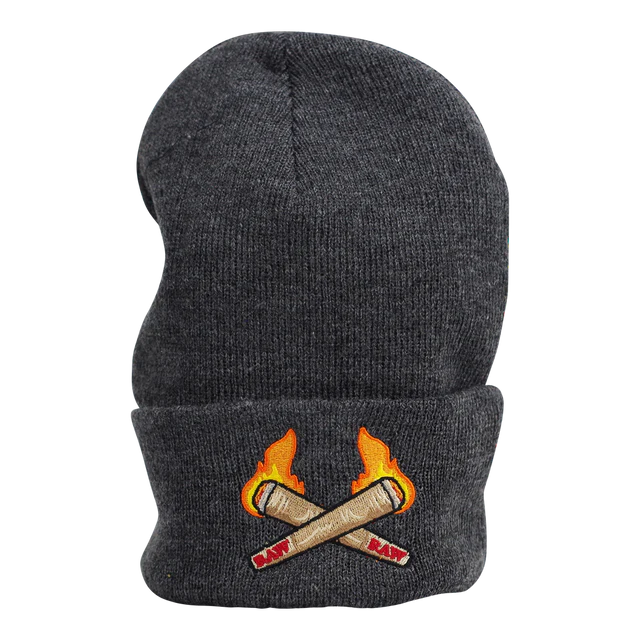 RAW Burning Cones Grey Beanie - TBS Supply Co