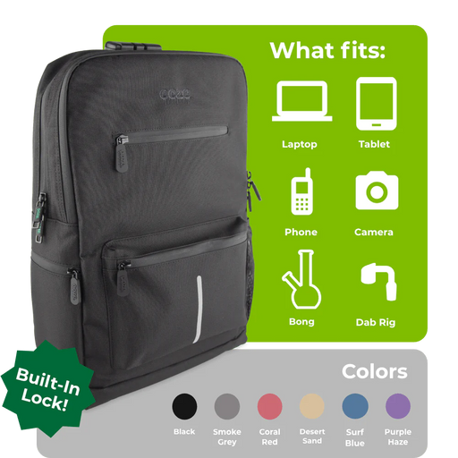 Ooze Traveler Classic Smell Proof Backpack - Smoke Gray - TBS Supply Co