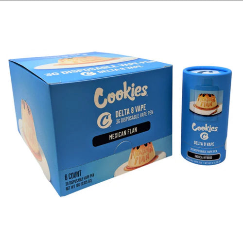 Cookies Delta 8 3g disposable vaporizer pen with live terpenes, featuring a sleek design and branding details.