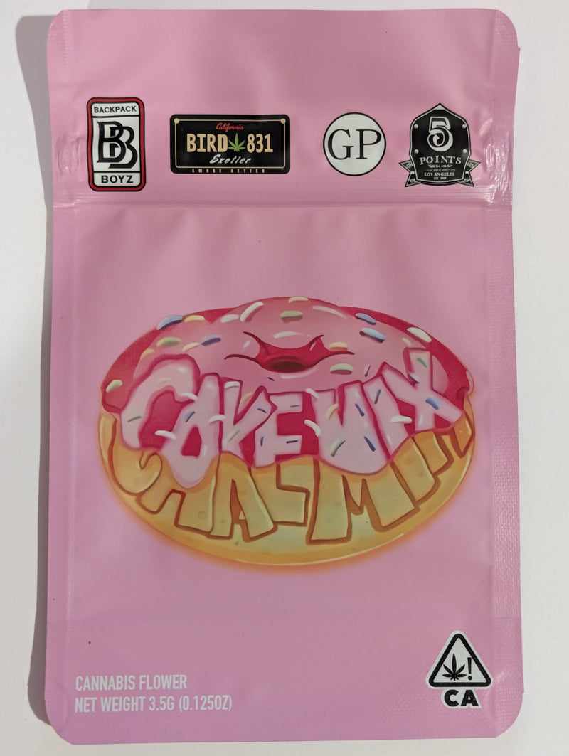 Smell-proof cake mix Mylar bags from The Baggie Store, featuring durable, resealable packaging for freshness and odor control.