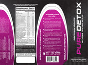 Pure Detox Regular Strength Detox 16oz bottle, natural herbal ingredients for cleansing and detoxification.