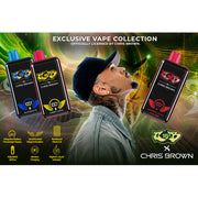 Chris Brown CB 15K disposable vape device with sleek design and branding, perfect for vaping on the go.