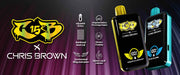 Chris Brown x CB 15K disposable vape device, sleek design, portable e-cigarette for vaping enthusiasts.