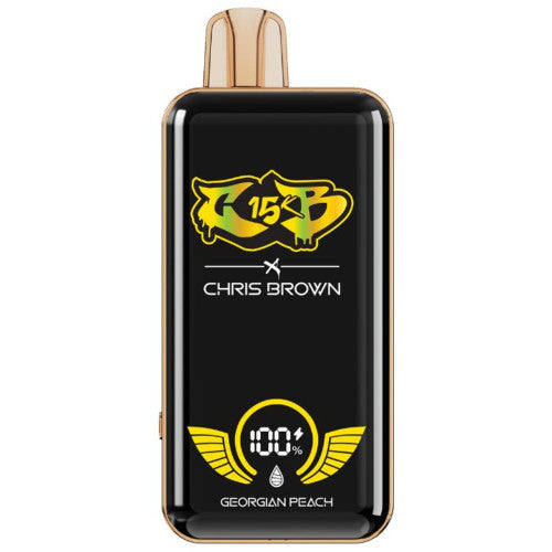 Chris Brown CB 15K Disposable Vape device with sleek design and branding, designed for easy use and portability.