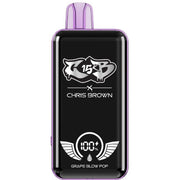 Chris Brown CB 15K disposable vape device with sleek design, featuring brand logo and mouthpiece, for easy vaping.