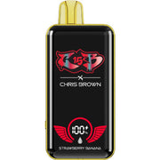 Chris Brown CB 15K disposable vape device with sleek design and branding, ideal for on-the-go vaping.