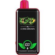 Chris Brown CB 15K disposable vape device with sleek design and branding, designed for convenient, disposable vaping.