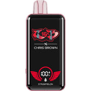 Chris Brown CB 15K disposable vape device showing sleek design and mouthpiece, part of the Chris Brown x CB collection.