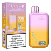 ELF VPR disposable vape with 12,000 puffs, compact device in sleek design for vaping enjoyment.