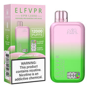 ELF VPR 12000 Puff disposable vape device with sleek design and colorful branding, used for vaping.