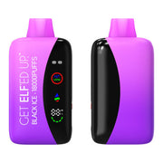 ELF VPR 18000 Puff disposable device shown in black with sleek design and mouthpiece for vaping.