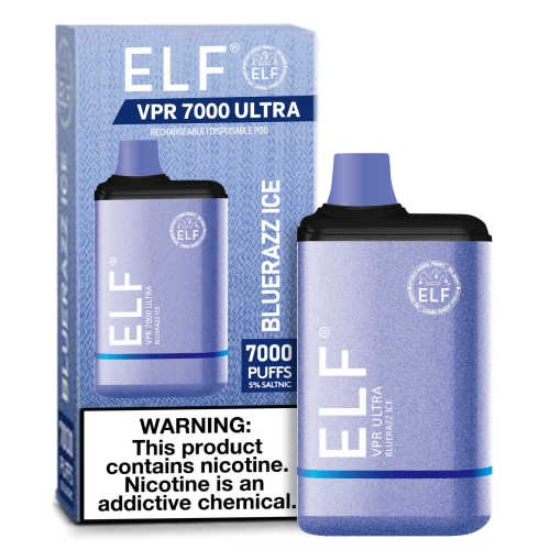 ELF VPR 7000 Puff disposable device with sleek design and compact size, designed for easy vaping on the go.