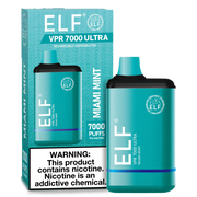 ELF VPR 7000 Puff disposable device with sleek design and compact size, featuring branding and visible puff count indicator.
