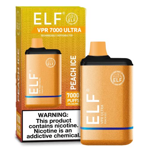 ELF VPR 7000 Puff disposable device in sleek design, designed for vaping convenience and portability.
