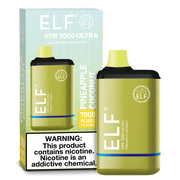 ELF VPR 7000 Puff disposable device, compact vape pen with sleek design, featuring the ELF VPR brand logo on the device.