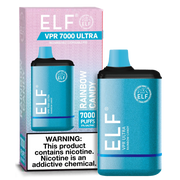 ELF VPR 7000 Puff disposable device in sleek design, featuring the ELF VPR brand logo and color accents.
