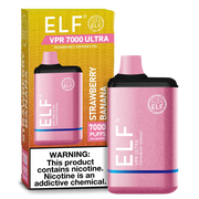 ELF VPR 7000 Puff disposable device in sleek design, featuring the ELF VPR brand logo and compact portable shape.