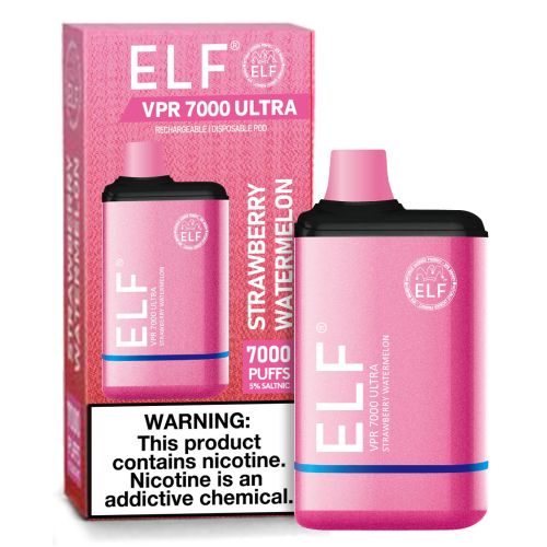 ELF VPR 7000 Puff disposable device with sleek design and compact size for convenient vaping.