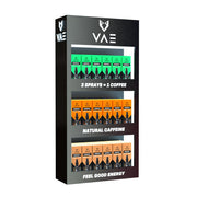 VAE ENERGY SPRAY bottle with black and white packaging, featuring the VAE logo and product name on a white background.
