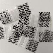 Black Original Apple Bags, 3/4" x 3/4" size, shown in the image with clear view of the small, durable packaging bags.