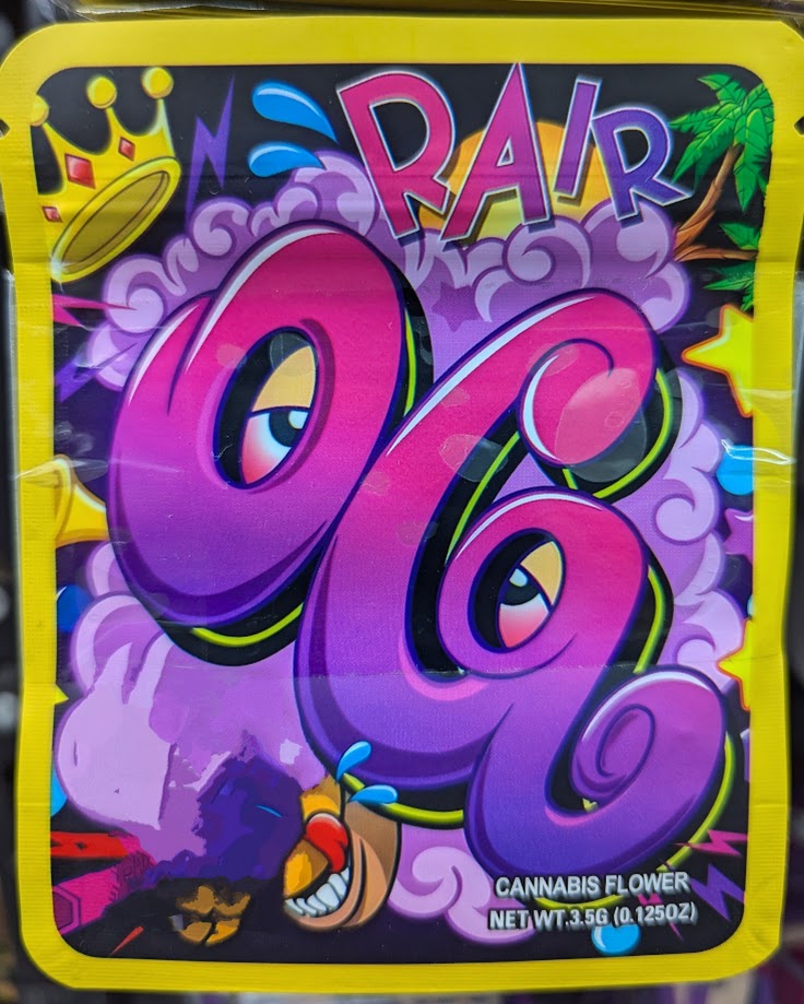 Smell-proof Rair OG Mylar Bags from The Baggie Store, 50-pack, featuring resealable, durable storage for herbs or concentrates.