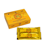 Royal Honey VIP dietary supplement for men, showing the jar with golden honey and label details on a clean background.