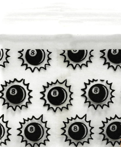 Set of eight Original Apple Bags resealable bags with 1.25" x 1" size featuring 8 ball design, ideal for small item storage.