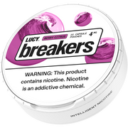 LUCY Lucy Breakers 4MG energy drink cans, 5-pack sleeve with colorful branding and sleek design on aluminum cans.