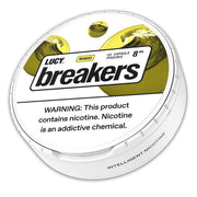 LUCY Lucy Breakers 8MG energy drink cans in a 5-can sleeve, featuring colorful branding and vibrant design.