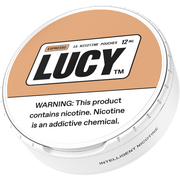 LUCY Lucy Pouches 12MG cannabis vape pen sleeve with 5 can design, featuring sleek packaging and colorful branding.