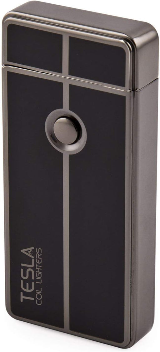 Tesla Coil Lighters™ USB rechargeable windproof arc lighter with sleek design and electric coil, ideal for outdoor and indoor use.
