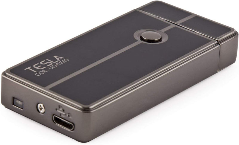 Tesla Coil Lighters™ USB rechargeable windproof arc lighter with electric coil design, ideal for lighting candles and outdoor use.