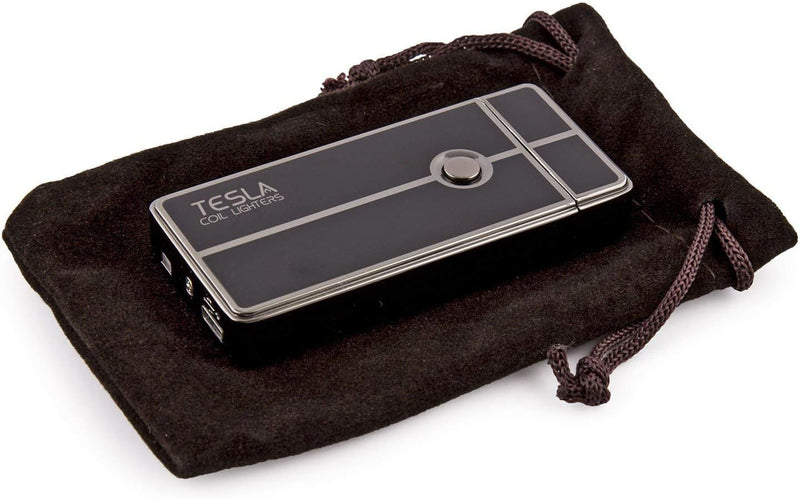 Tesla Coil Lighters™ USB rechargeable windproof arc lighter with sleek design and electric coil ignition.