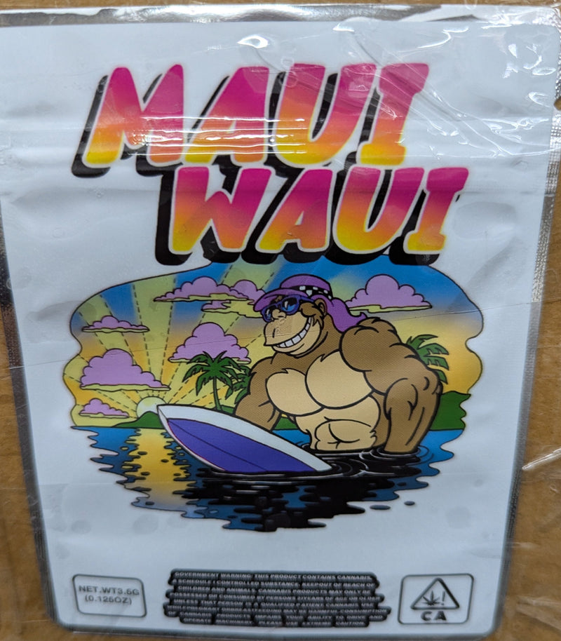Smell proof Maui Waui 50-bag pack from The Baggie Store, featuring discreet, airtight storage bags for freshness and odor control.