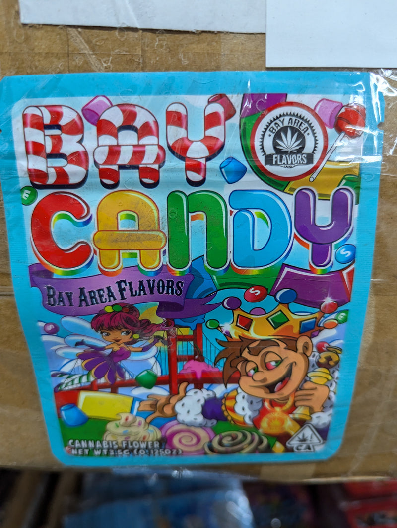 Smell-proof Bay Candy bags by The Baggie Store, 50-pack, featuring resealable, discreet storage for snacks and treats.