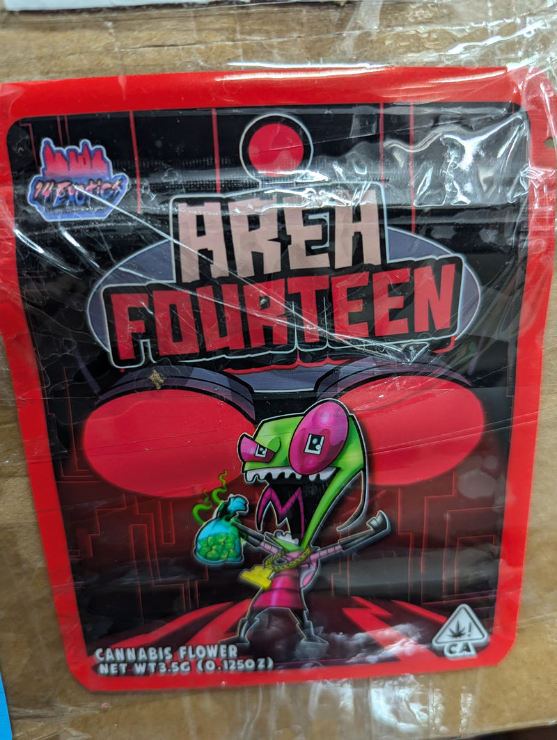 Smell proof storage bags from Area Fourteen, 50-pack, designed to keep contents discreet and odor sealed.