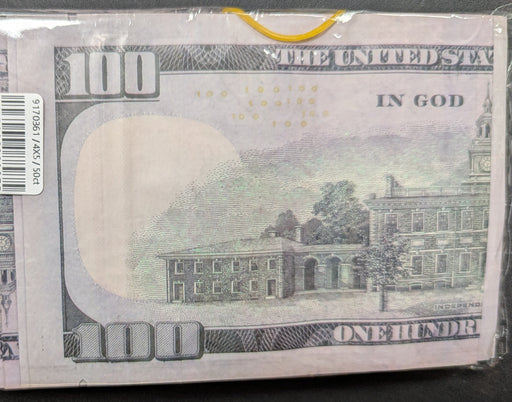 $100 Dollar Bill Rear, 50 bags/pk - TBS Supply Co